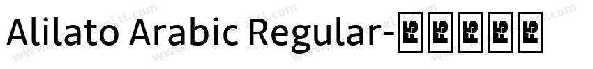 Alilato Arabic Regular字体转换